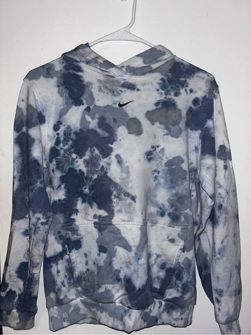 Nike Tie-Dye Hoodie - Blue & White Marble